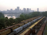 Rail Yards and Downtown Richmond across the James River Photographic Print by Medford Taylor
