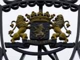 Crest Emblem with Lions on a Wrought Iron Gate Photographic Print by Mattias Klum