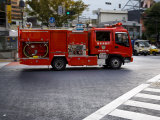 Fire Truck on the Streets of Tokyo Photographic Print by Mattias Klum