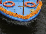 Amsterdam, Holland, Europe- Ship's Bow During Queen's Day Celebration Photographic Print by Keenpress 