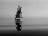 Roskilde, Denmark- a Wooden Sailing Ship in the Fjord, Reflection Photographic Print by Keenpress 