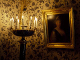 Electric Candelabra Illuminating a Portrait in a Museum Photographie par Paul Chesley