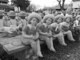Decorative Garden Statuary Lined Up at a Garden Supply Store Photographic Print by Keenpress 