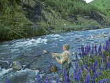 Fly Fishing in Patagonia Photographie par Gordon Wiltsie