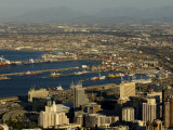 High Angle View of Busy Harbor and Port on the Coast of South Africa Photographic Print by Mattias Klum