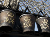 Leather Buckets on Board the HMS Victory, Low Angle View Photographic Print by Keenpress 