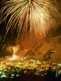 Fireworks over Aspen, Colorado, Celebrate the Annual Ski Festival Photographie par Paul Chesley