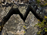 Close Up of Rock with Interesting Jagged Fracture Photographic Print by Mattias Klum