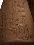 Relief on Fallen Obelisk of Amun Protecting Hatshepsut as Pharaoh Photographic Print by Kenneth Garrett
