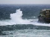 Waves Crashing on Coastal Cliffs and Underwater Formations Photographic Print by Mattias Klum