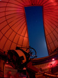 Inside an Observatory with Telescope Aimed at the Night Sky Photographic Print by Greg Dale
