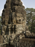 Stone Head of Bodhisattva Avilokiteshvara, Bayon Temple Photographic Print by Rebecca Hale