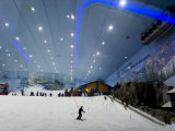 Indoor Winter Wonderland with Snow and Ski Slopes Photographic Print by Mattias Klum