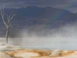 Rainbow Formed in the Steam Rising from Hot Spring Photographie par William Allen