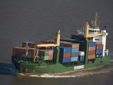 Container Ship on the Mississippi River Photographic Print by Tyrone Turner