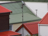 Red and Green Roofs on Homes in Stanley, Falkland Islands Fotografie-Druck von Kent Kobersteen