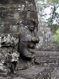 Stone Head of Bodhisattva Avilokiteshvara, Bayon Temple Photographic Print by Rebecca Hale