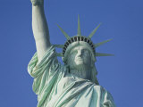 Statue of Liberty Against a Clear Blue Sky Photographic Print by Mike Theiss