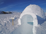 Igloo Built by Climbers at the Patriot Hills Expedition Base Photographie par Gordon Wiltsie