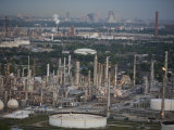 Elevated View of an Oil Refinery Photographic Print by Tyrone Turner