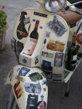 Scooter Covered with Wine Labels and Stickers Photographie par Keenpress 