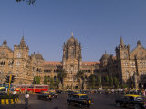 Traffic at the Chhatrapati Shivaji Terminus or Victoria Terminus Photographic Print by Abraham Nowitz