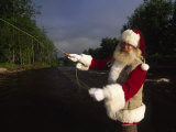 Santa Claus Fly Fishing Photographie par Michael Melford