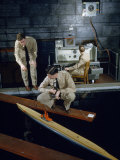 Officers Learn Ship Handling with Radio-Controlled Model Submarine Photographic Print by David Boyer