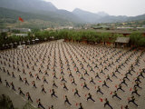 Students Practice Kung Fu at the Ta Gou Academy in Shaolin, China Photographic Print by Eightfish