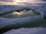 Pressure Ice Captures Seawater with the Tides on Baffin Island Shores Photographie par Paul Nicklen