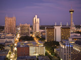 San Antonio, Texas, Skyline of the City at Twilight Photographic Print by Richard Nowitz