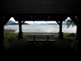 Pavilion Overlooking Auke Bay in Juneau, Alaska Photographic Print by Michael Melford
