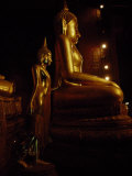 Gilded Statues of Buddha at the Grand Palace Temple Complex, Bangkok Fotografisk tryk af Paul Chesley Gilded Statues of Buddha at the Grand Palace Temple Complex, Bangkok Fotografisk tryk af Paul Chesley