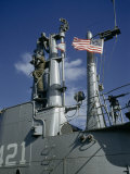 Sailor on Submarine's Open Bridge Scans Sea for Approaching Ships Photographic Print by David Boyer