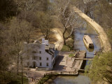 Aerial View of the C&O Canal Towpath and Great Falls Tavern Photographie par Skip Brown