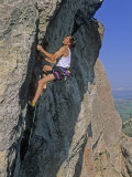 Alex Lowe Leads "Mean Streak" Near Bozeman Pass Photographic Print by Gordon Wiltsie