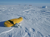 Ski Mountaineer Sleeps Outside at 80 Degrees South Latitude Photographic Print by Gordon Wiltsie