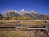 Jagged Mountains and Autumn Landscape at Grand Teton National Park Photographie par Ed George