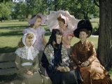 Women and Girls Wearing Period Costumes Depict Russell's Immigrants Photographie par Jack Fletcher