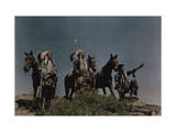 Three American Indians on the Crow Reservation Photographie par Edwin L. Wisherd