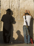 Orthodox Jew and Soldier Pray, Western Wall,Jewish Qt. Old City Photographic Print by Richard Nowitz Orthodox Jew and Soldier Pray, Western Wall,Jewish Qt. Old City Photographic Print by Richard Nowitz