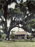 Two Men Stand on the Lawn of What Was Once a Sugar Plantation Photographie par Edwin L. Wisherd