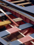 Colorful Row Boats and Oars for Tourists on the Picard River Photographic Print by Paul Damien