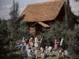 Group of People from a Natchitoches Art Colony,Paint Ouside Photographie par Edwin L. Wisherd