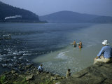 Silted Juniata River Meets Clear Susquehanna River Photographie par Walter Meayers Edwards