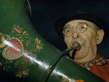 Musician Plays a Green Tuba Painted with Hearts and Flowers Design Photographic Print by Maynard Owen Williams