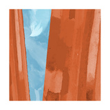 Dove on Stripe of Blue Poster