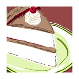 Piece of Pie with Cherry Prints