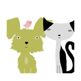 Dog, Cat and Bird Friends Láminas