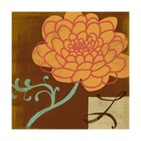 Letter L and Orange Flower Affiches